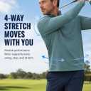Men's Quarter Zip Mock Neck Golf Pullover Moisture Wicking Top (M)