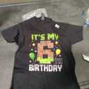 Kids 6th Birthday Gamer Pixel 6 Years Old Video Game Party T-Shirt (Black, XS)