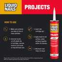 9 x Liquid Nails 10 oz Interior Projects Latex Construction Adhesive Tan