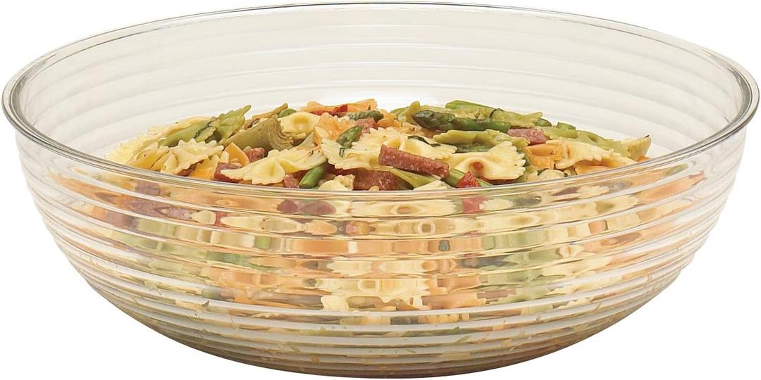 Cambro (RSB18CW135) 20 qt Round Ribbed Bowl - Camwear, Clear
