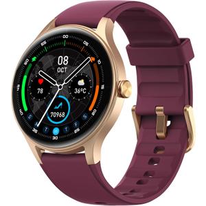 Smart Watch for Women,1.57inch AMOLED Touchscreen Fitness Watch for iPhone & Android,Heart Rate/Sp02/Sleep Monitor,110+ Sport Modes IP68 Waterproof Bluetooth Calls,2 Bands (Purple, 1.57)