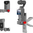Magnetic Mount,Aluminum Alloy Magnet Expansion Adapter Holder for DJI Osmo Pocket 4/4 Pro/Pocket 3/Xtra Muse with Cold Shoe Slot,The Angle can be Adjusted.Can be Attached to a Tripod Selfie Stick