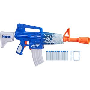 Nerf Fortnite Blue Shock Blaster, 10-Dart Clip, 10 Elite Nerf Darts, Includes Bonus Code to Unlock The Beat Wrap in The Game, Motorized Dart Blaster