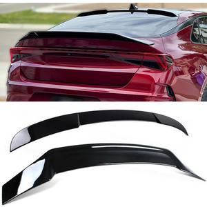 Roof Spoiler & Rear Spoiler Compatible with 2021-2024 KIA K5 LX LXS EX, Fits for 21-24, R Style Duckbill Exterior High Kick Tail Deck Lid Wing Lip (Glossy Black)