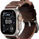 ROBUST Genuine Leather Watch Band for Men - Compatible with Apple Watch Bands 49mm - Replacement Strap for iWatch Ultra 2/1 SE, SE 2 Series 10 9 8 7 6 5 4