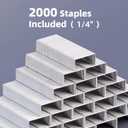 Long Reach Stapler,with 2000 Staples & Stapler Remover Full Strip20-25 Sheet Capacity,with Built-in Ruler and Adjustable Locking Paper Guide, Gray