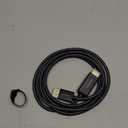 Warrky DisplayPort to HDMI Cable [8K@60Hz, 4K@240Hz, Nylon Braided, Black] 6FT Unidirectional DisplayPort 1.4 Source to HDMI 2.1 Display, DP to HDMI Compatible with PC, Dell, AMD, Lenovo, Monitor, HP