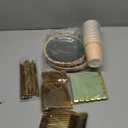 Mimorou 169 Pcs Sage Green and Brown Plates and Napkins Party Supplies for Guests Woodland Baby Shower Tableware Include Scalloped Plates Paper Napkin Cup Spoon Fork Knife for Wedding, Birthday