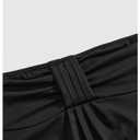OYOANGLE Women's Ruched Strapless Top Solid Summer Sleeveless Flowy Peplum Tube Tops Black Small (Black)