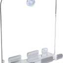 Dioche Fogless Bathroom Shaving Mirror - Shatterproof Square Anti-Fog Mirror with Hook for Convenient Grooming - Perfect for Shower Use