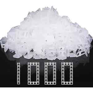 DGSL Tile Leveling System, 1000-Piece 1/16" Tile Spacers Clips Tile Tools, Tile Installation Tools for Professional Ceramic Tile and Stone Installation
