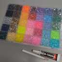 20000Pcs Resin Jelly Rhinestones for Bedazzling, 4mm Mixed-Color Flatback Gems for Diamond Art, Bedazzler Kit with 3Pcs 10ml B7000 Jewelry Glue for Crafting Crafts Book Shoes Nail Art