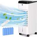 MEPTY Swamp Cooler, Windowless Portable Air Conditioners with Oscillation, Evaporative Air Cooler with Remote,12H Timer, Air Cooler Fan with 3Modes&Speeds for Bedroom Indoor Room (22inch)