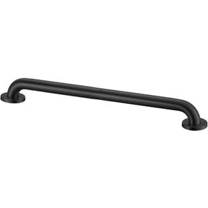 Stardrix 24-Inch ADA Compliant Grab Bar, 1.5" Diameter, Concealed Mounting Flanges, Handicap Friendly, Commercial & Residential Bathrooms, Matte Black Stainless Steel