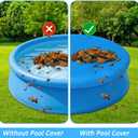 12FT Round Inflatable Above Ground Pool Cover Round Pool Cover with Drawstring Design for Easy Installation