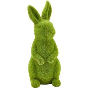 Easter Bunny Decorative Ornament Garden Decoration Artificial Green Moss Rabbit Sculpture Easter Decoration Party Gifts Baking Table and Home Decoration (9.5in Standing Rabbit)