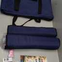 American Mahjong Tile Set,166 White Tiles Mahjong Set,4 Colors Mahjong Racks,Travel Mahjong Set with Blue Carrying Bag, 5" X 2" X 1.2"
