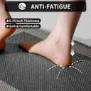 Kitchen Mats for Floor, Super Absorbent Kitchen Rugs Non Slip Washable, Soft Braided Kitchen Runner Rug, Standing Mat Kitchen Sink Mat, Easy to Clean, Black 17x47