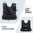 ZELUS Weighted Vest for Women Men, 20LB U-Shaped Ergonomic for Even Weight Distribution, Odorless Workout Vest with SGS Certification, Arm Pocket & Back Mesh Pouch for Training & Running