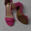 COASIS Women's Chunky Block Heels Open Toe Ankle Strap 3.5 Inch Heeled Sandals (Hot Pink) 7.5