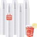 SIUQ 1500 Pack 5 oz Clear Plastic Cups, Disposable Mouthwash Cups, Plastic Cups 5 Ounce, Cold Party Drinking Cup for Party, Picnic, BBQ, Travel, Events and Everyday Use