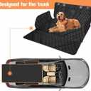 PETICON SUV Cargo Liner for Dogs, Waterproof Pet Cargo Cover Dog Seat Mat for SUVs Sedans Vans with Bumper Flap Protector, Non-Slip, Large Size Universal Fit, Black