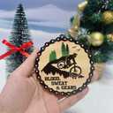 Riding Bike Blood Sweat Gears Ornament, Rider Boy Christmas Ornament 2025, Mountain Bike Rider Ornaments Decoration, Cycling Wooden, Keepsake Gift Idea for Riders, Cyclists, Sport Lovers