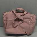 printe Lunch Bag for Women, Leakproof Insulated Lunch Bag Lunch Box for Adults Work, Large Lunch Tote Bag With Removable Shoulder Strap Quilted, Cooler Bag for Picnic Beach Travel Camping, Pink