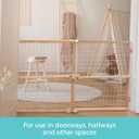 Toddleroo by North States - Extra-Wide Wire Mesh Wooden Baby Gate: Pressure Mounted Baby Gate for Doorways - Adjustable 29.5 to 50 Inches Wide - 31 Inches Tall