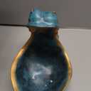 aboxoo Hippo Statue,Large Hippopotamus Figurine Home Sculpture with Resin, Hippo Candy Jar, Candy Dish Bowl for Office Desk, Key Bowl for Entryway Table,Container Storage Art Decor Box(Dark Blue)