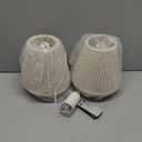 JHY DESIGN Set of 2 Battery Powered Lamp 8" H Braided Cotton Rope Decorative Pendant Lamp Battery Light with 6 Hours Timer for Bar Bedroom Patio Indoor Outdoor Living Room