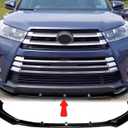 MUTUSAISI Gloss Black Front Bumper Lip Spoiler Splitter Fit for Toyota Highlander SE/LE/XLE/Hybrid/Limited 2017 2018 2019 Air Dam Chin Body Kit Accessories