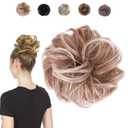 Juvabun Messy Bun Hair Piece, Strawberry Honey Blonde, Foam, Synthetic Hair, Women's Wig, Upgrade Your Udo