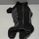 Fleece Dog Coat for Small Medium Dog,Pullover Pajamas Jumpsuit Bodysuit Puppy Coats with Legs, Pet Windproof Warm Cold Weather Jacket Full Body Vest Cozy Snowsuit Outfit Clothes (Black, XL)