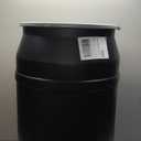 Eagle 55 Gallon Plastic Drum with Lid, Metal Lever-Lock, 36.4"x22.5", Open Head Lab Pack Drum Made of Durable, Lightweight HDPE, Withstands Weather and Chemicals, Made in USA, Black, 1656MBLK