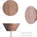 6 Pack Wood Cone Cabinet Knobs (Brown) - 1  " Diameter Round Shape - Wooden Drawer Pulls for Cabinets Doors, Dresser and Drawers Knob, Kitchen Cabinet Door Handle