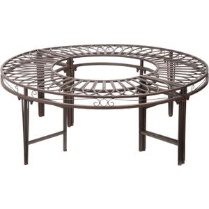 Design Toscano Gothic Roundabout Steel Garden Bench