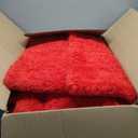 BENRON Fluffy Rugs for Living Room 6x9 Red, Washable Large Area Rugs for Bedroom Dining Table Office Kids Nursery Room, Washable Indoor Floor Carpets