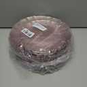 PLASTICPRO 48 Piece Aristocratic Combo Plastic Dinner Plates Disposable Plastic Fancy Heavy Duty Party Dishes 24, 7'' inch and 24, 10'' inch, Pearl Pink With Gold Rim