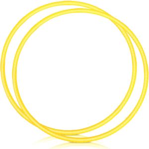 WinnerWhy 2 Pcs Toy Hoop Exercise Hoop Detachable Adjustable Plastic Toy Ring Playground Equipment for School Colored Circles Exercise Ring for Teens Dog Agility Equipment(Yellow,26 Inch)