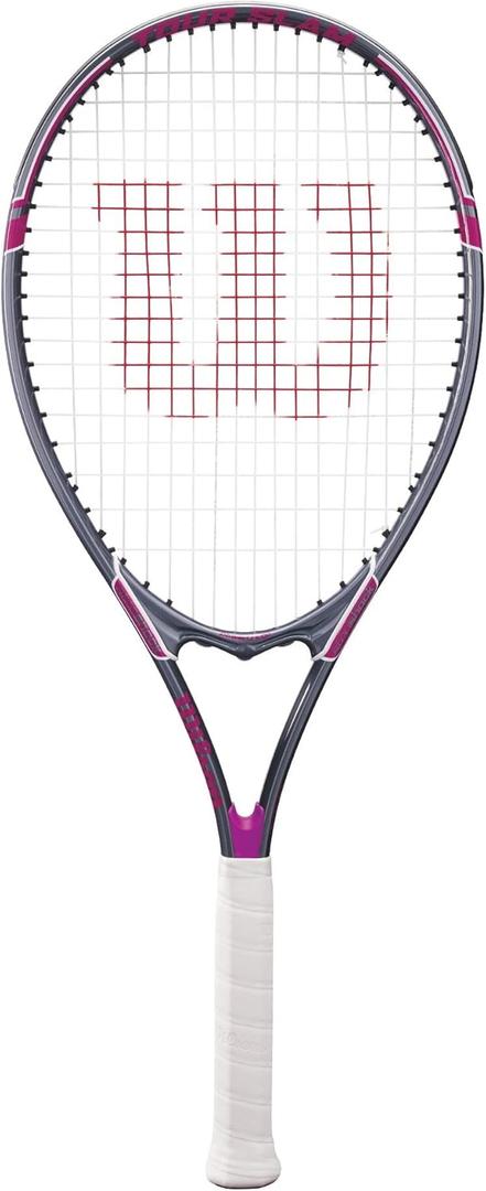 Wilson Tour Slam Adult Recreational Tennis Rackets (Grip Size 2 - 4 1/4", Pink/Grey)