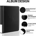 Toploader Card Binder Holds Up to 324 Toploaders - Waterproof PU Leather with Anti-Yellowing PP Inserts,Ridge Tab Sorting Portable Top Loader Album for Sports & Game Trading Cards, 15*12.6*2.6 IN