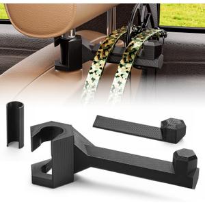 Universal Bow Hanger for Truck, Bow Holder for Headrest, Easy To Install, Quick Attach Bows Hooks for Vehicle Hunting Storage & Archery Transport, Durable Gear Organizer Hanger for Car, Truck & SUV