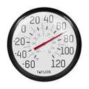 Taylor Big and Bold Wall Thermometer, Indoor Outdoor Thermometer, Wireless Thermometer with Easy to Read Numbers for Patio, Pool, and Indoor Areas, 13.25-inch, Black