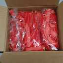 40Pcs Velvet Ribbon Bows, 5x7 Inch Pre-Tied Bows Christmas Ornaments for Xmas Tree, Garland, Wreath, Gift and Holiday Home Dcor (5 x 7 Inch, Width of 3/8",Red)