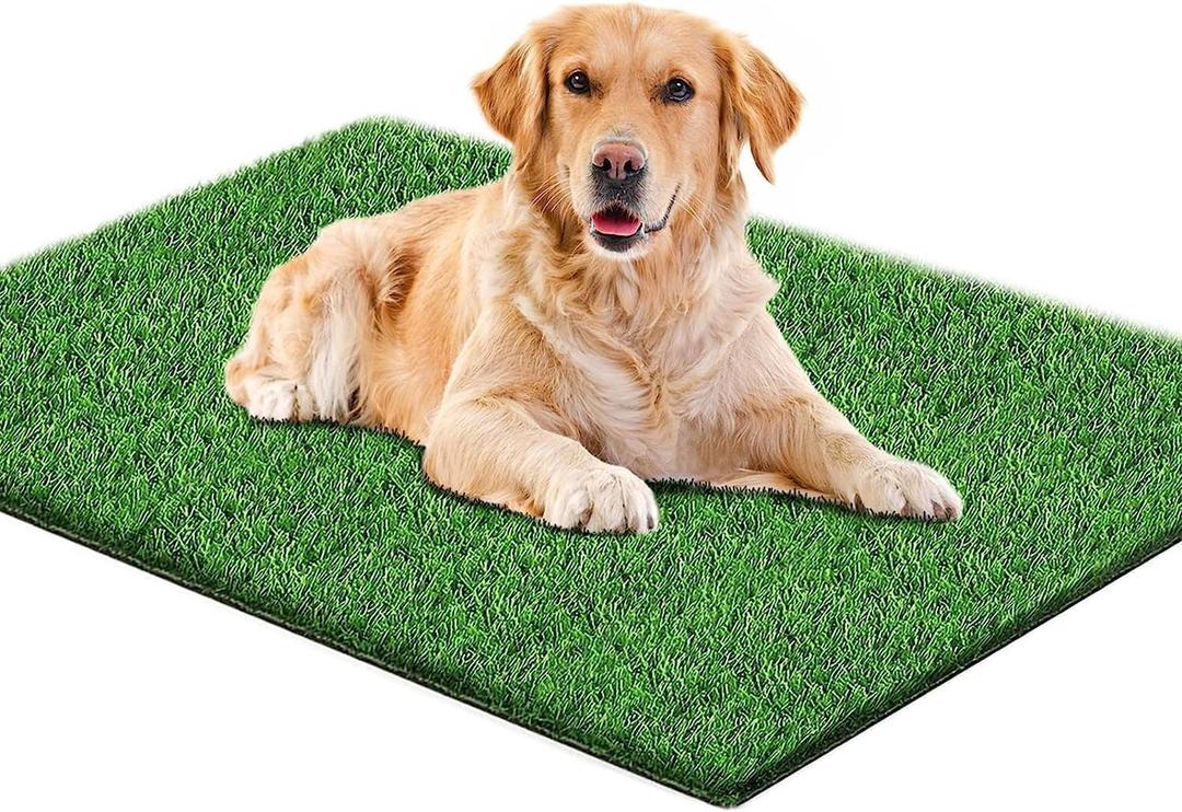 Artificial Grass for Dogs Pee Tray Fake Grass Mat for Professional Puppy Potty Trainer Replacement Dog Grass Pad for Indoor and Outdoor (39.5x31.5 Inch (Pack of 1))