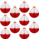 10PCS Gone Fishing Honeycomb Ball Decorations Centerpieces for Tables Bobber Paper Hanging Ceiling Sign Fishermen Themed Party Supplies for Fishing Theme Party Birthday Baby Shower Party Favor