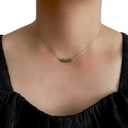 Jade Necklace Stocking Stuffers for Women Dainty 925 Sterling Silver Choker Green Necklaces Handmade Crystal Beads Necklaces Jewelry as Gifts for Women