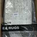 10x14 Area Rugs for Living Room, Non Slip Machine Washable Vintage Rugs, Low Pile Lightweight Large Rug for Bedroom, Dining Room, Home Office Beige