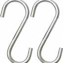 Heavy Duty S Hooks Hanging Metal Hook Large 304 Stainless Steel Diameter 5/16 in Rust Proof for Swing Hammock Garden Outdoor Tools